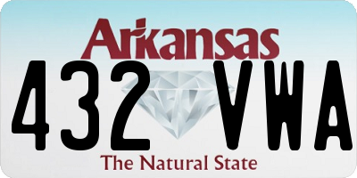 AR license plate 432VWA