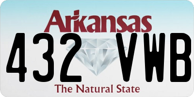 AR license plate 432VWB