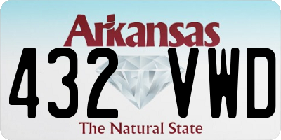 AR license plate 432VWD