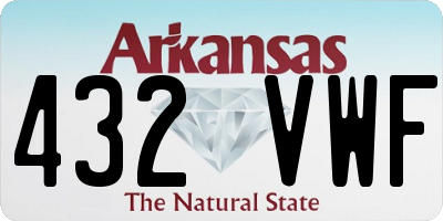 AR license plate 432VWF
