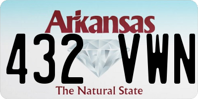 AR license plate 432VWN