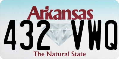 AR license plate 432VWQ