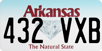 AR license plate 432VXB