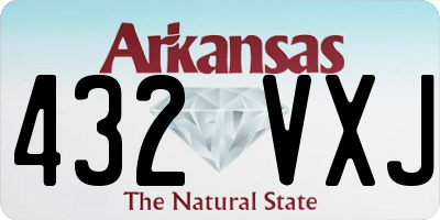 AR license plate 432VXJ