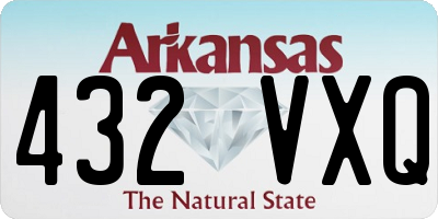 AR license plate 432VXQ