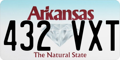 AR license plate 432VXT