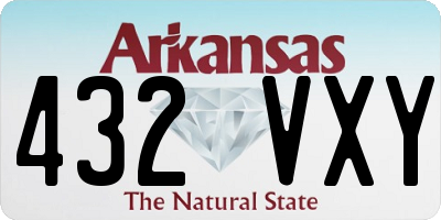 AR license plate 432VXY