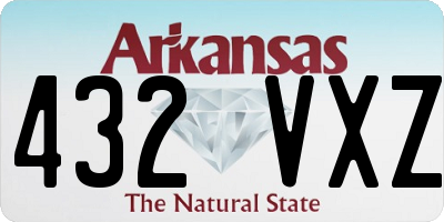 AR license plate 432VXZ