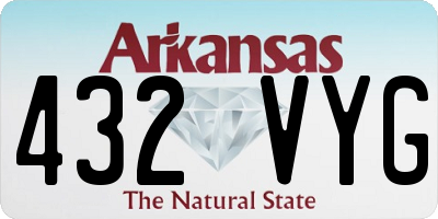 AR license plate 432VYG