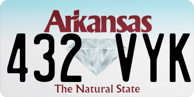 AR license plate 432VYK