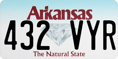 AR license plate 432VYR