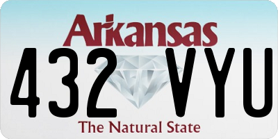 AR license plate 432VYU