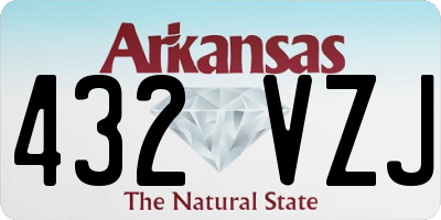 AR license plate 432VZJ