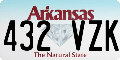 AR license plate 432VZK