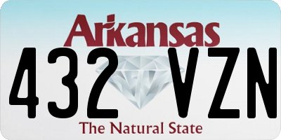 AR license plate 432VZN