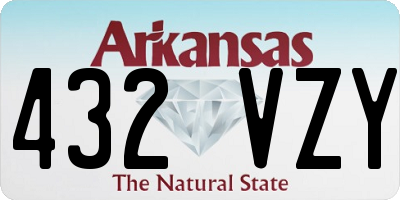 AR license plate 432VZY