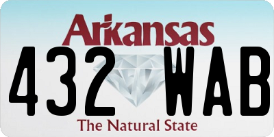 AR license plate 432WAB