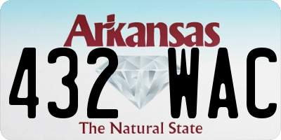 AR license plate 432WAC