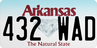 AR license plate 432WAD