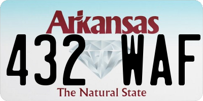 AR license plate 432WAF