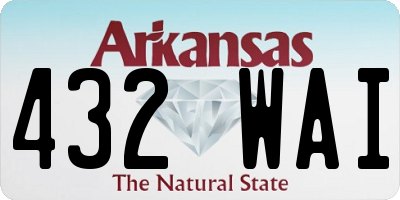 AR license plate 432WAI