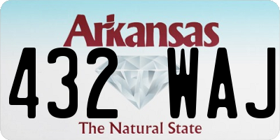AR license plate 432WAJ
