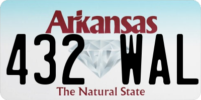 AR license plate 432WAL