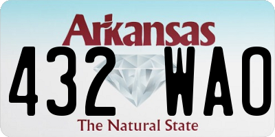 AR license plate 432WAO