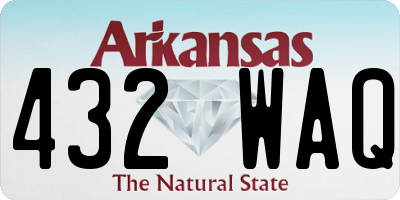 AR license plate 432WAQ