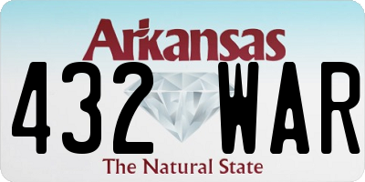 AR license plate 432WAR