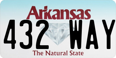 AR license plate 432WAY