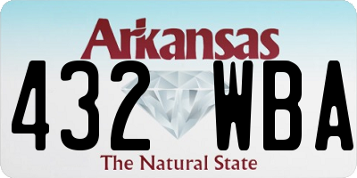 AR license plate 432WBA