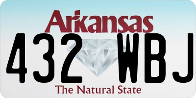 AR license plate 432WBJ