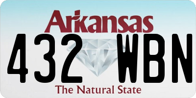 AR license plate 432WBN