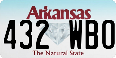 AR license plate 432WBO