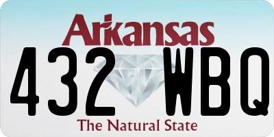 AR license plate 432WBQ