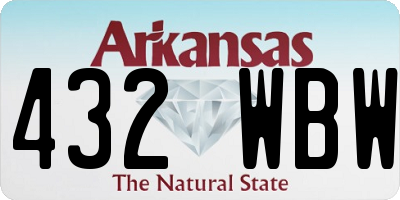 AR license plate 432WBW