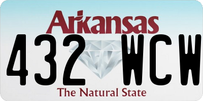 AR license plate 432WCW