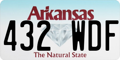AR license plate 432WDF