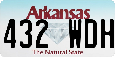 AR license plate 432WDH
