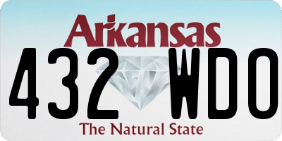 AR license plate 432WDO