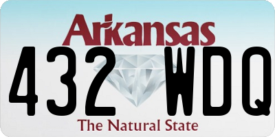 AR license plate 432WDQ