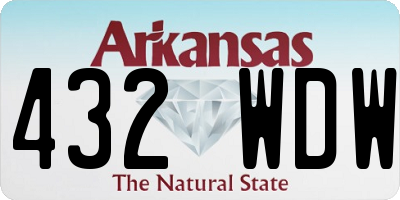 AR license plate 432WDW