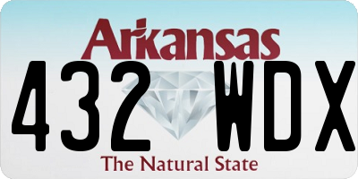 AR license plate 432WDX