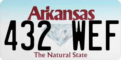 AR license plate 432WEF