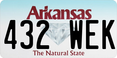 AR license plate 432WEK