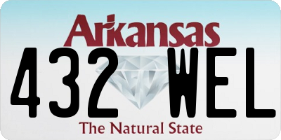 AR license plate 432WEL
