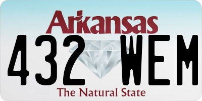 AR license plate 432WEM