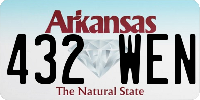 AR license plate 432WEN
