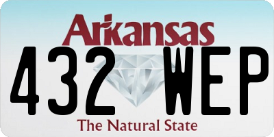 AR license plate 432WEP